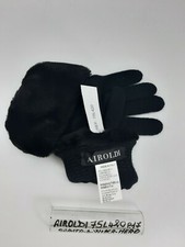 Guanti Neri In Pelle E Cashmere Con Pelliccia - Foto 6