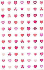 Sandylion VINTAGE Mini HEARTS LOVE Scrapbooking Craft Stickers RaRe - Retired