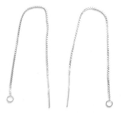 Massive 925 Sterling Silber Faden Ohrringe Einfädler Ohr Drähte Ohrring Fundstücke 