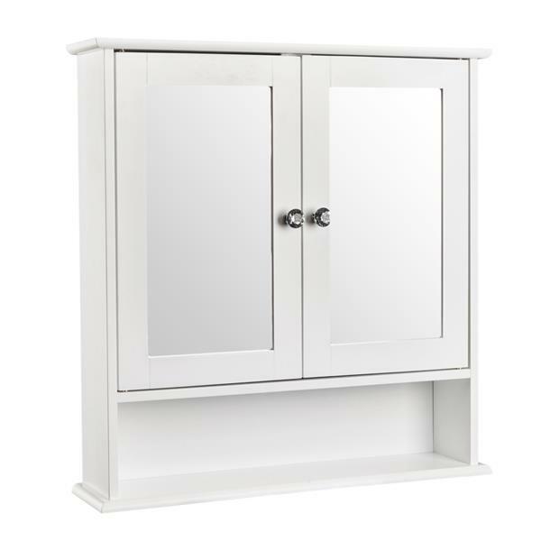 Bathroom White Finish Multipurpose Mount Wall Surface Storage Cabinet Mirror For Sale Online Ebay