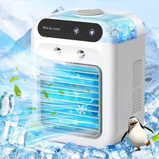 Portable Air Cooler Fan LCD Mini AC Air Conditioner Personal Cooling Humidifier