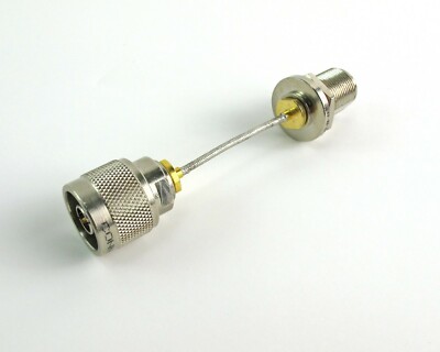 4'' Connex Coaxial Cable Assembly .085'' Semi Flex Type/N Connectors Bulkhead