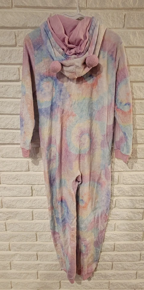 Pijama Rosa Lugar Infantil Con Capucha Una Pieza Cremallera Frontal Niñas Talla XL 14 Foto 2 de 4