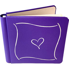 Creative Memories Triumph Scrapbook Album 7x7 Purple Silver Heart Strap Hinge