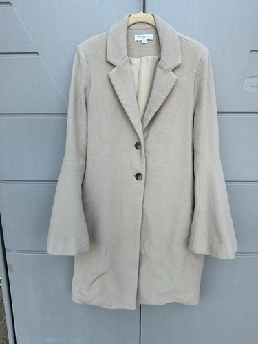 Derek Lam Camel Bell Sleeve Wool Long Coat Jacket Sz 44 Italian /US 8 Designer - Picture 6 of 15