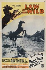 Póster de la película LA LEY DE LO SALVAJE 27x40 F Rex Rin Tin Tin Jr. Ben Turpin Richard