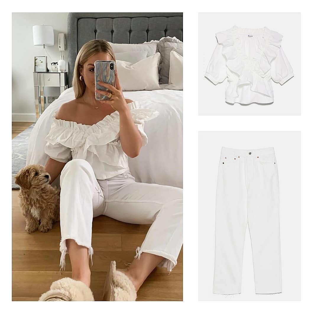 ZARA ダブルウエストチノパン WIDE-LEGパンツ ダブルウエストバンド - オフホワイト | ZARA