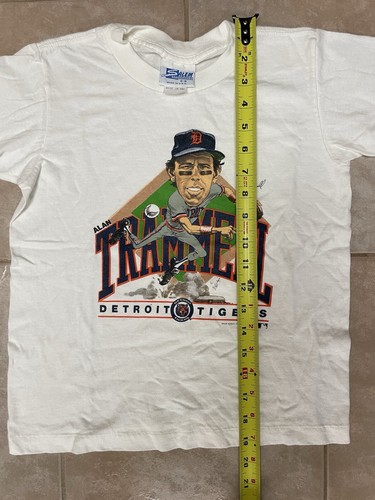 Vintage 80’s Alan Trammel Detroit Tigers Caricature Shirt Salem Sportswear Kids - Picture 7 of 7