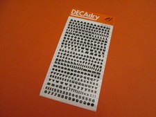 DECADRY N  249 RUB-ON BLACK LETTERS  NUMBERS TRANSFER  24pt-0.236 inch-6mm 