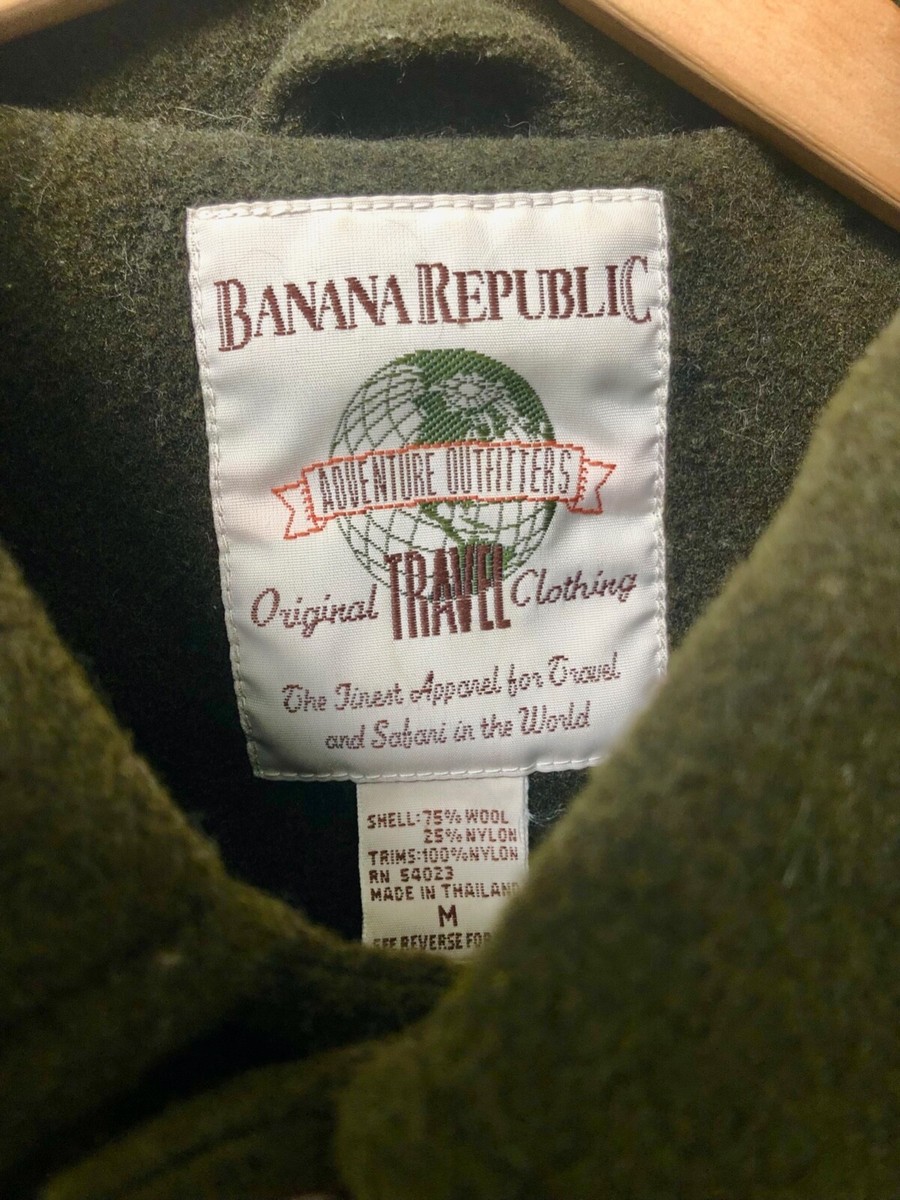 Vintage 90s Banana Republic Mens Medium Wool Blend Barn Jacket