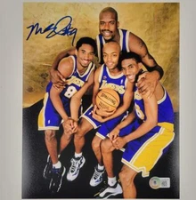 Nick Van Exel signed Lakers 8x10 photo autograph Kobe Shaq ~ Beckett BAS Witness