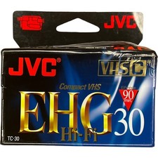 JVC VHS-C Compact 90 Minute Video Cassette Tape TC 30 EHG High Energy