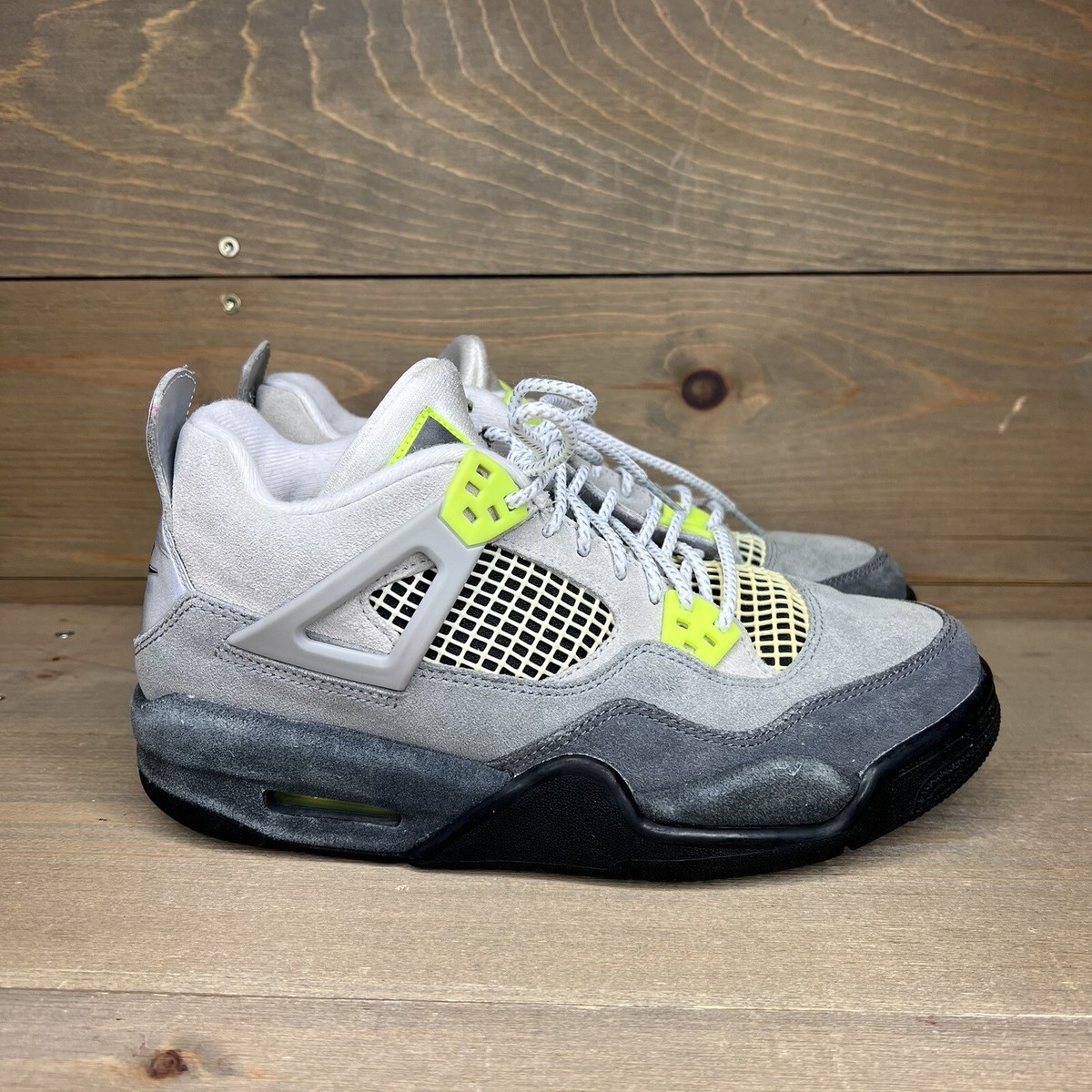Nike Air Jordan 4 IV Retro SE Neon 95 Suede CT5343-007 GS Youth