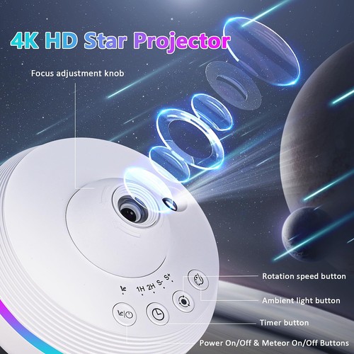 Nachtlicht LED Star Galaxy Sternenhimmel Projektor mit Timer 13 in 1 Kinder DHL - Bild 3 von 14