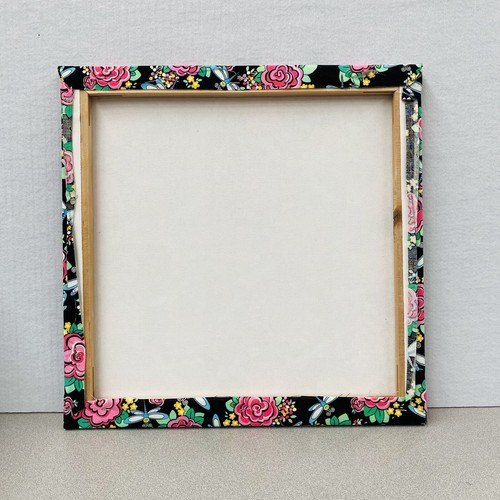 Fabric Wall Canvas Girls Bedroom Home Decor Dragonfly Flower Square Wooden Frame - Picture 3 of 3