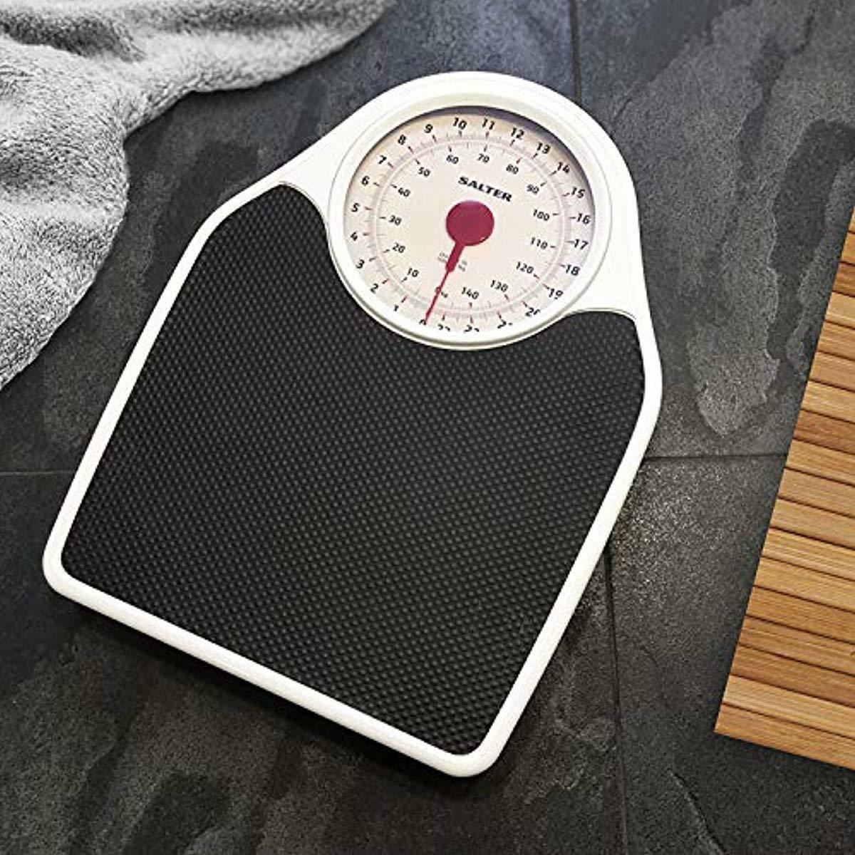 Salter Doctor Style Mechanical Bathroom Scales Retro White + Black