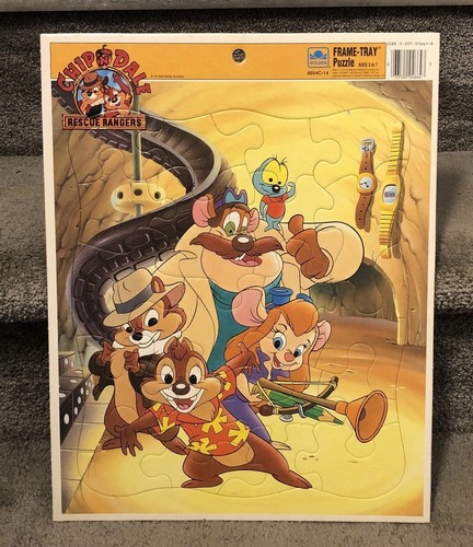 Lot Of 5 Disney Vintage Frame Tray Puzzles Chip N Dale Mickey Minnie Darkwing - Picture 12 of 14