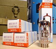 Konvolut 4x Röhre AEG 12AT7WC = E81CC = ECC801s / ECC81 ungebraucht / NOS