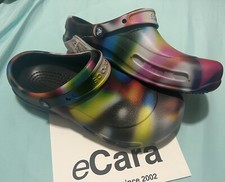 SIZE 13 MENS CROCS Work Bistro 204044-6RX Multi Graphic Slip Resistant Clogs