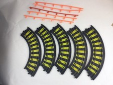 LOT OF 5 TYCO SLOT CAR 9" R 1/4 CURVED TRACKS NO. B 5877 - HO SCALE
