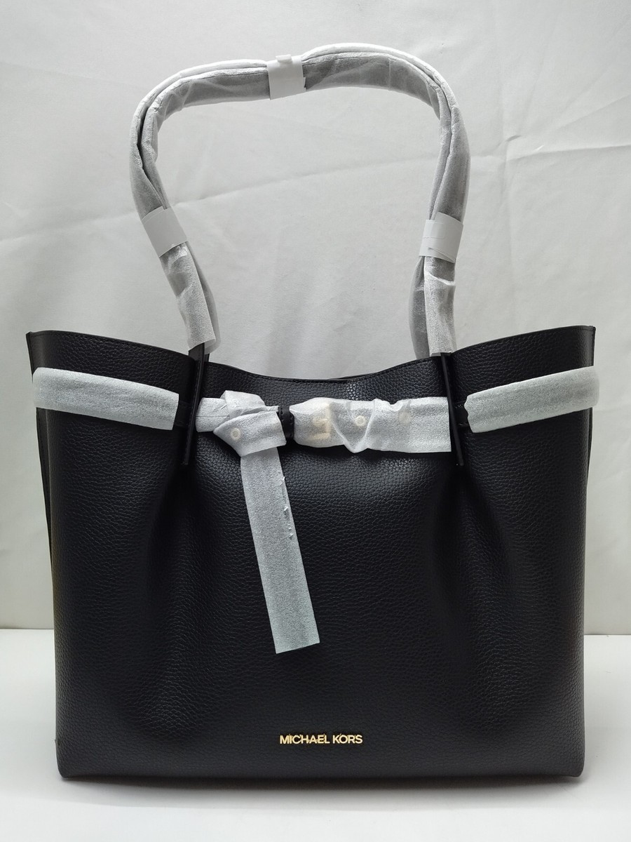 マイケルコース MICHEAL KORS EMILIA トートバッグ ブラック マイケルコース MICHAEL KORS Emiliaラージロゴトートバッグ