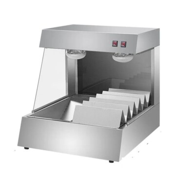 Potato Chip Display Warming Cabinet Stainless Steel French Fries Oil Control
