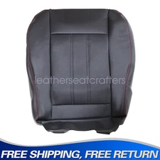 Fits 2008-2020 Dodge Grand Caravan Driver Bottom Leather seat cover Black