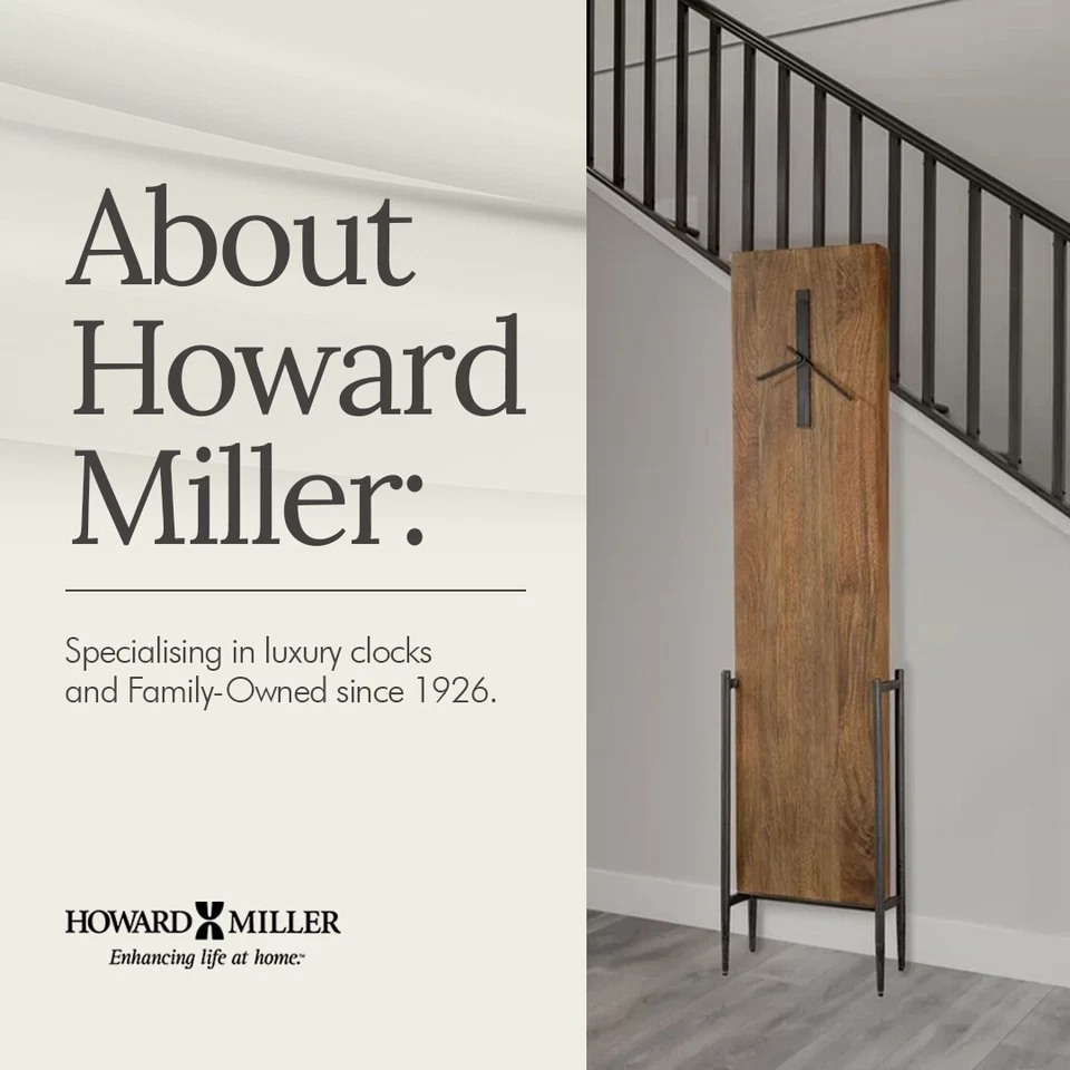 Reloj de piso Howard Miller Bedford Park 615-102 - Acabado de mango macizo natural Foto 2 de 4