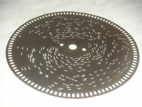 Am wunderschönen Rhein Kalliope Lochrand Platte 19,5cm uhr music box 7 5/8" disc - Bild 2 von 2