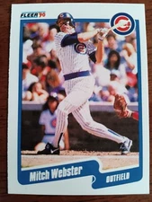 MITCH WEBSTER CHICAGO CUBS 1990 FLEER BASEBALL CARD #45