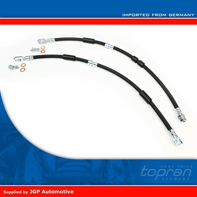 2X Front Brake Hoses Lines Pair - A3 Golf Bora Leon Octavia 1J0611701M 4WD