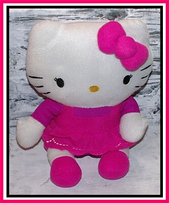 NORTHWEST _  HELLO KITTY Sanrio Pink Tutu Dress 14'' Plush Stuffed Animal
