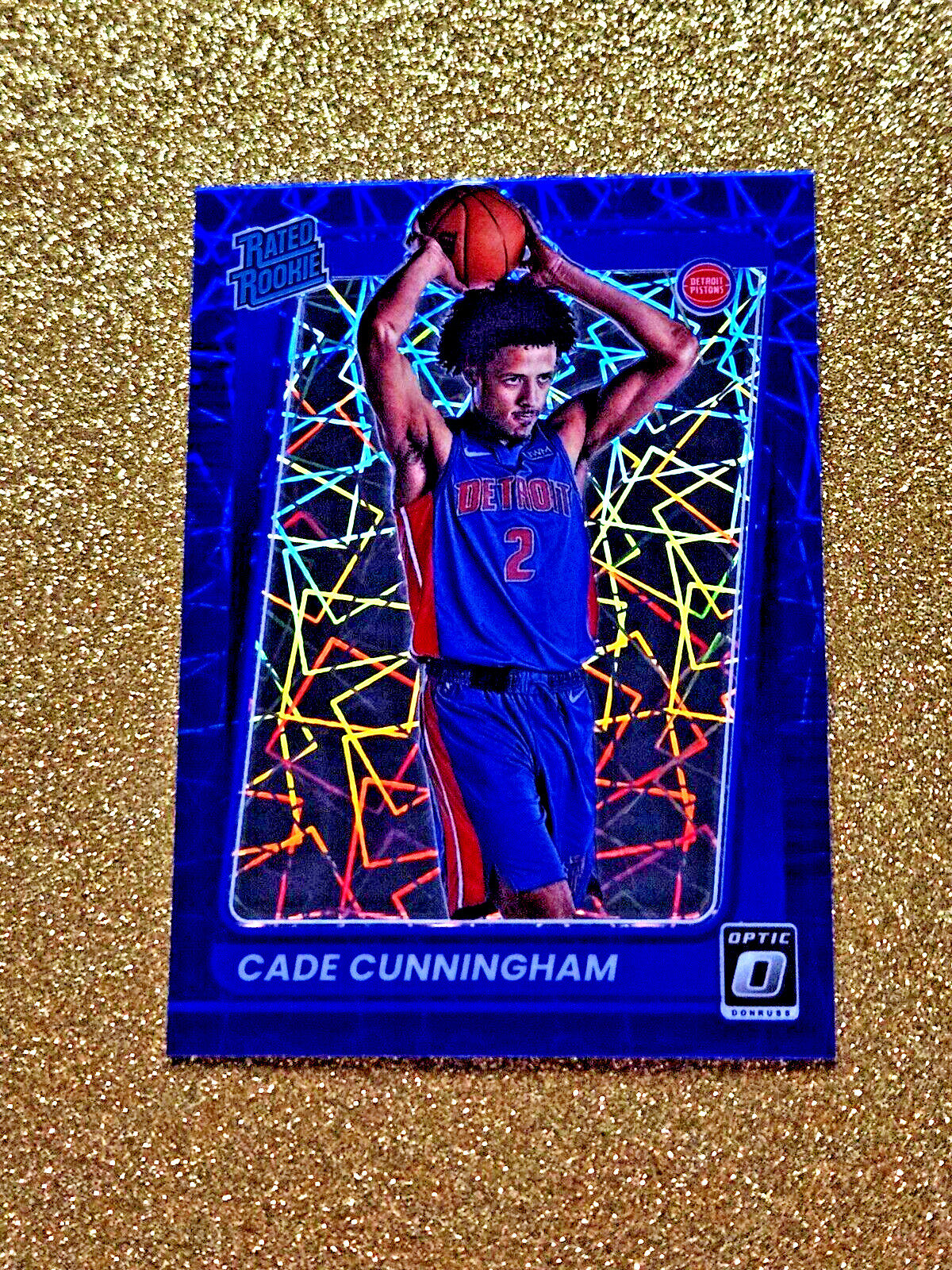 2021-22 Optic Cade Cunningham Rated Rookie Holo Blue Velocity #161 CENTERED 💙💙