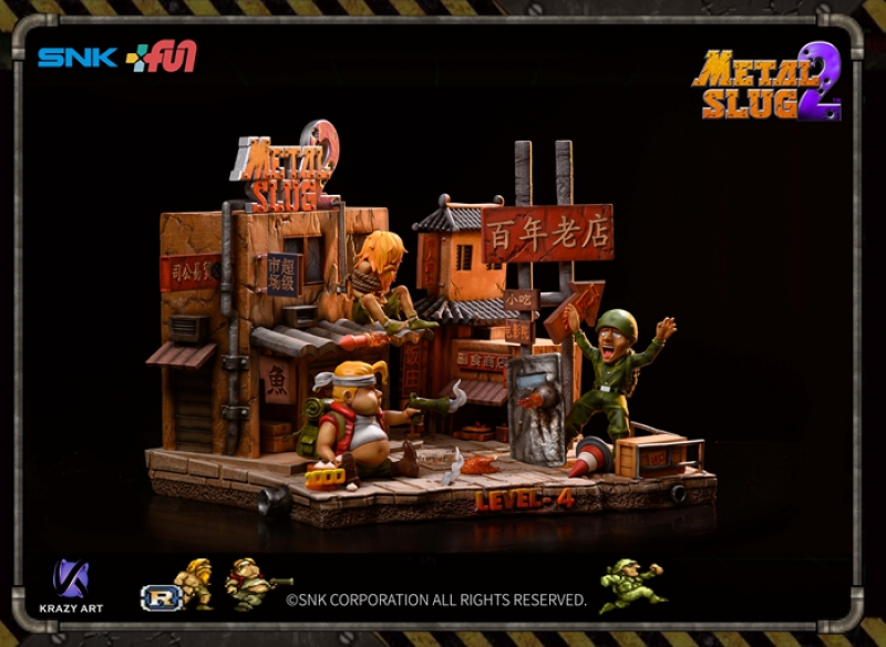 メタルスラッグ 2 Krazy Art チャイナタウン スタチュー フィギュア Krazy Art Studios Metal Slug 2 Fighting Chinatown Resin Model