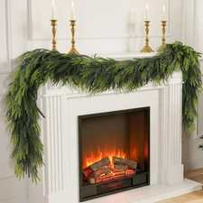 71 Inch Christmas Norfolk Pine Garland Real Touch Pine Artificial Garland Xmas
