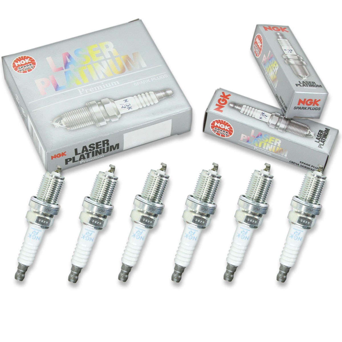6 pcs NGK Laser Platinum Spark Plugs for 2001-2004 Nissan Frontier 3.3L V6 - bb