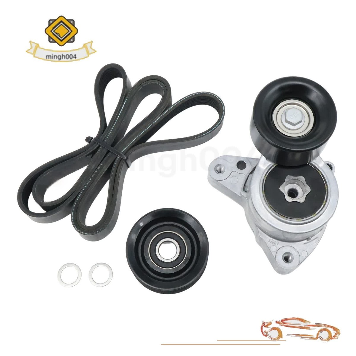 【ペンタ】 ② Serpentine Belt Drive Component Kit 38278 For Honda CR-V 2.4L L4
