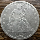 Rare 1842 Liberty Seated Silver Half Dollar Small Date