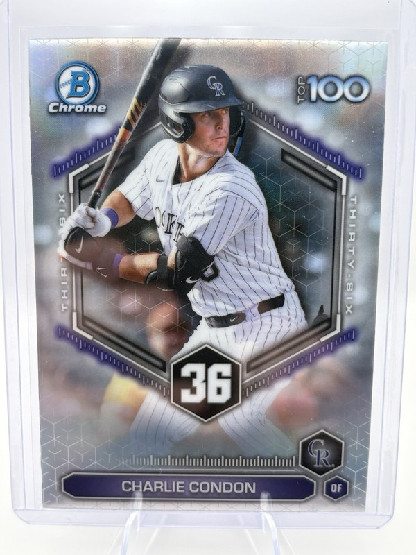 2026 Bowman Chrome Charlie Condon BTP-36 Top 100 Colorado Rockies