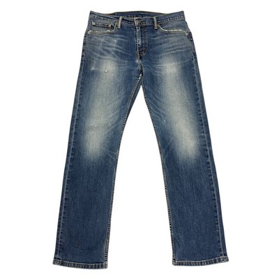 Levi's 504 Jeans Regular Straight Fit Blau Herren 33W 31L Stretch Denim Zip Fly 