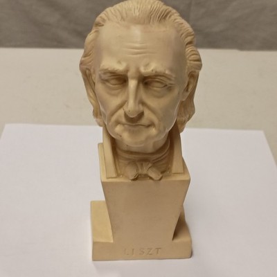 Vintage FRANZ LISZT Resin Bust by G. Ruggeri  Music Composer 6'' Tall