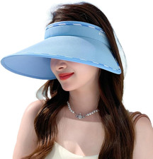 Sun Visor Hats for Women Wide Brim UPF 50 UV Sun Protection Visor Hats Casual A