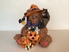 Halloween Bear In Witch Costume 10 H X 9 W Vintage