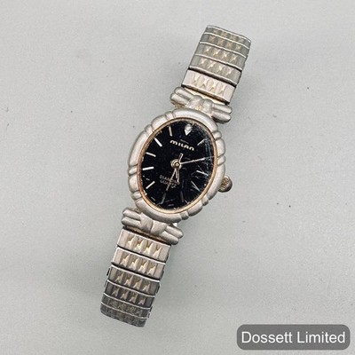 Milan Embassy Diamond Quartz Womens Watch Silver MLN1008A BROKEN PARTS REPAIR