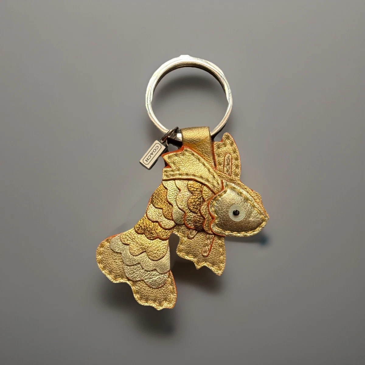 小物 COACH Gold Fish Bag Charm Key Ring Y2K coach fish keychain products for sale | eBay