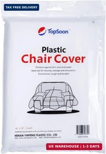 2Pack Clear Heavy-Duty Chair Covers 46  x 76     Ideal for Moving  Storage