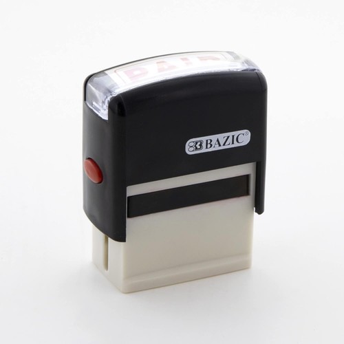 BAZIC Paid Self Inking Rubber Stamp (Red Ink), 1-Pack, Ink) - Picture 4 of 7