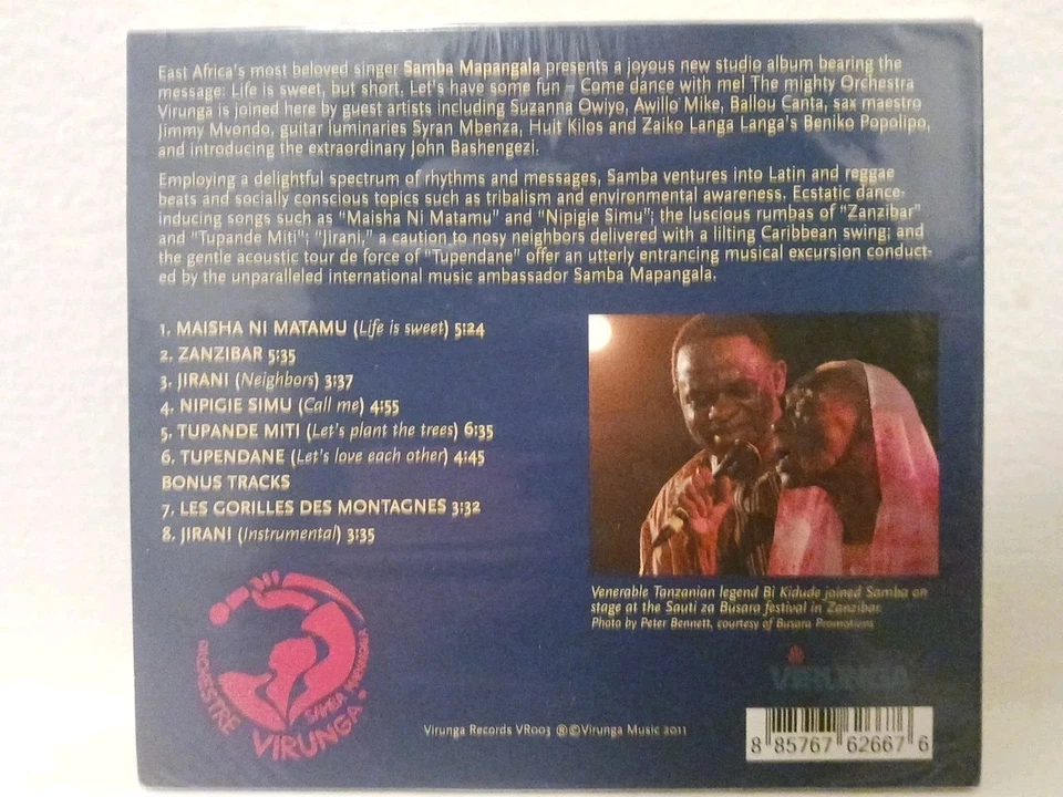 SAMBA MAPANGALA & ORCHESTRA VIRUNGA Maisha Ni Matamu CD LIFE IS SWEET NEW SEALED Foto 3 de 3