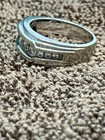 10k White Gold Channel-Set Band Ring w/ 11 Round Diamonds Size 9.75 — photo 4