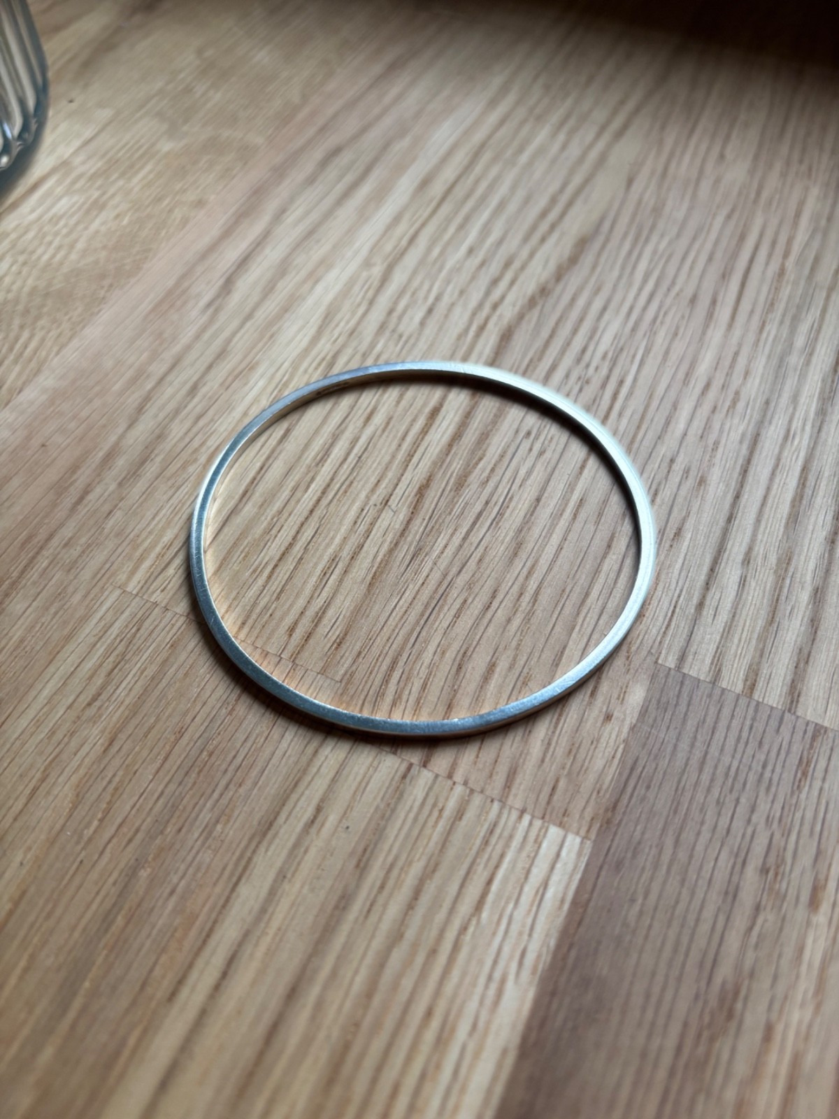 Solid Silver Square Edge Bangle Fully Hallmarked … - image 3